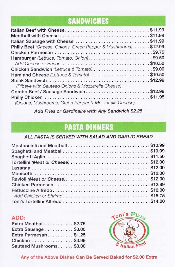 Toni's Pizza & Italian food